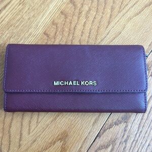 Burgundy Michael Kors wallet